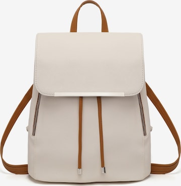 Miss Lulu Backpack in Beige: front