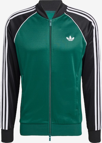 Veste de survêtement 'SST' ADIDAS ORIGINALS en vert : devant