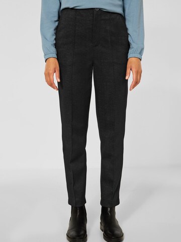 STREET ONE Regular Trousers in Black: front