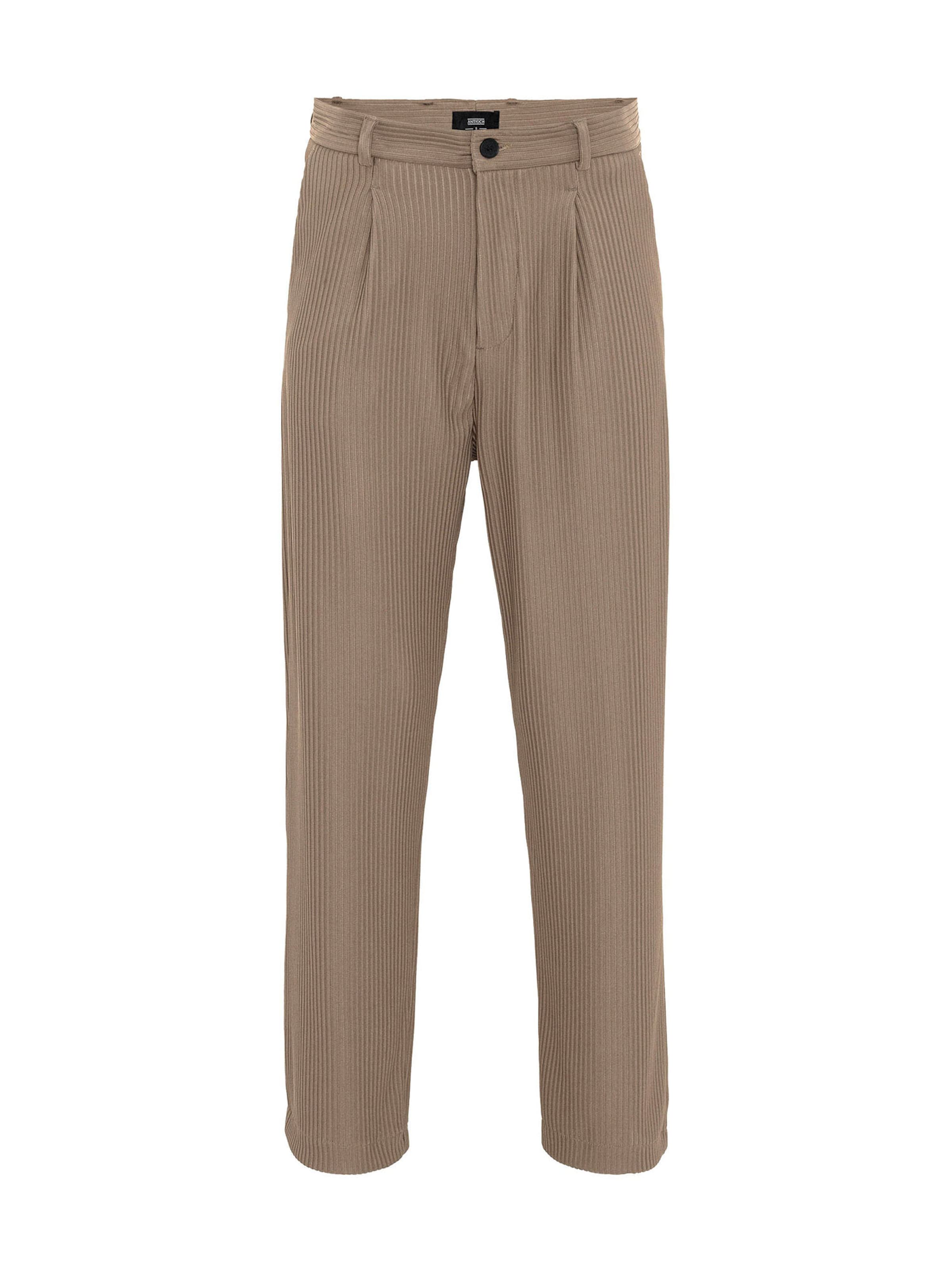 Antioch Широка кройка Панталон с набор в кафяво: отпред