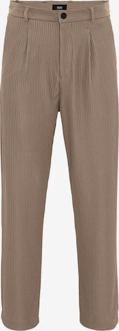 AntiochLoosefit Hlače s naborima - smeđa boja: prednji dio