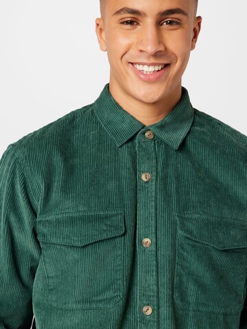 TOM TAILOR DENIM Regular fit Button Up Shirt in Green