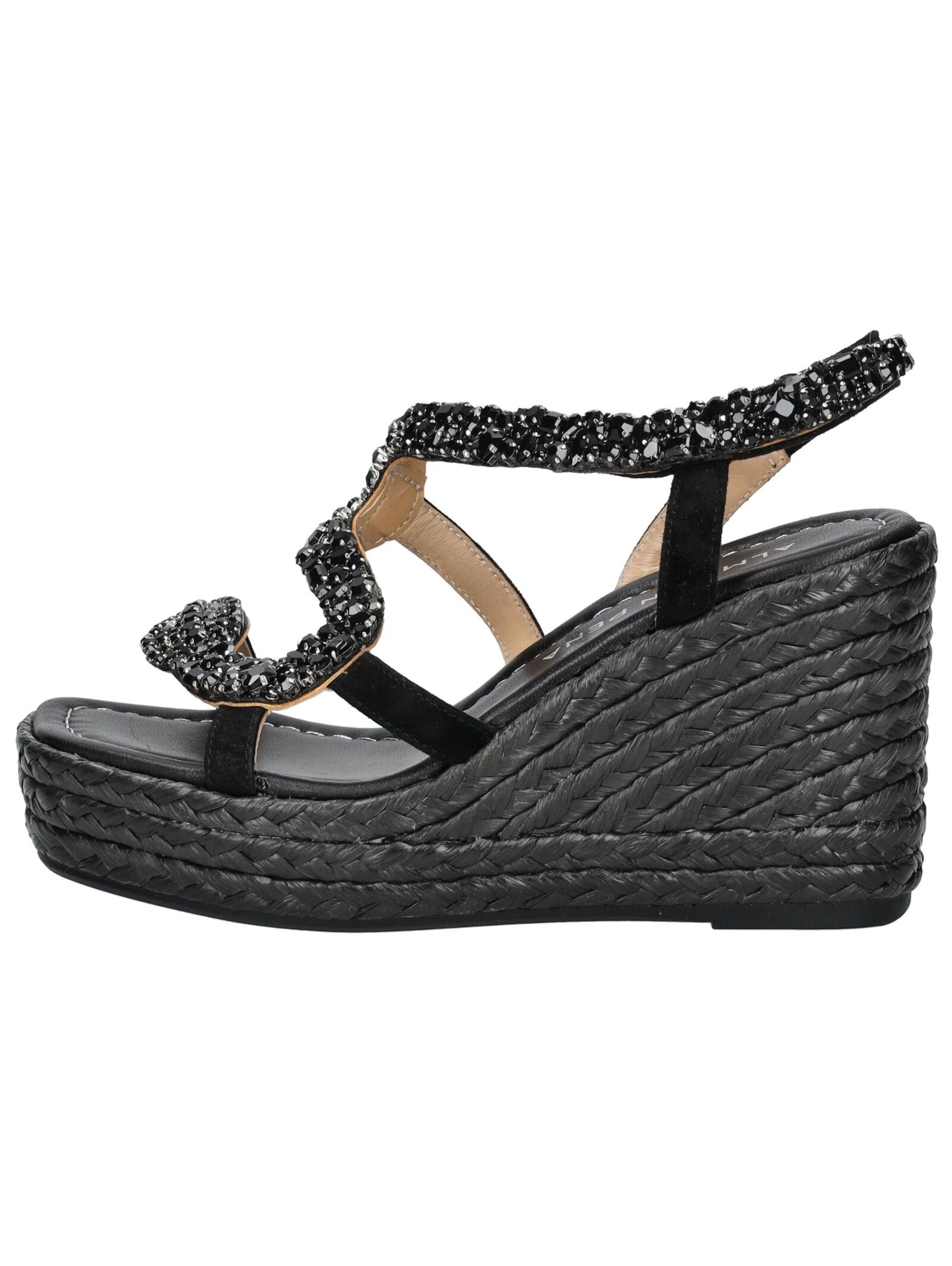 Alma En Pena Sandale in Schwarz