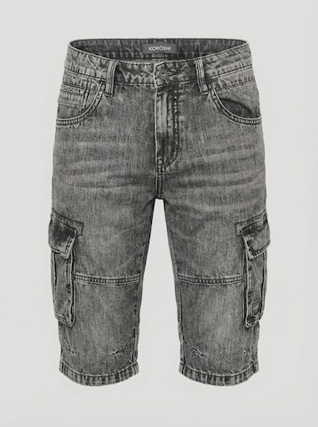 juoda KOROSHI Standartinis Darbinio stiliaus džinsai