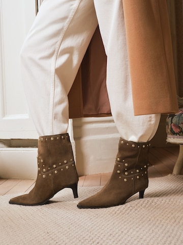 Bottines love & roses en gris