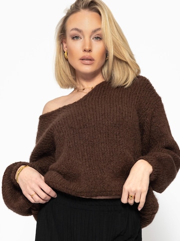 SASSYCLASSY Oversizepullover in Braun