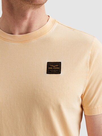 PME Legend Shirt 'T-shirt with garment-dye wash' in Oranje