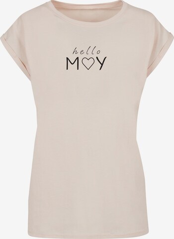 Merchcode Shirt 'Spring - Hello May' in Beige: voorkant