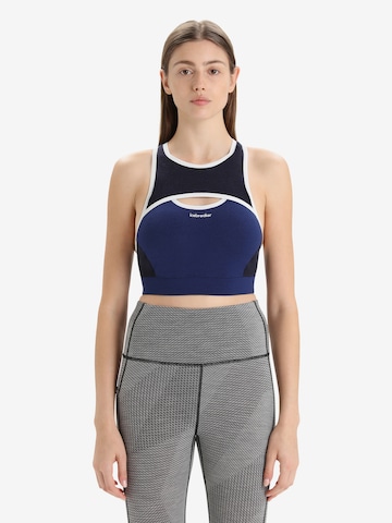 Bustier Soutien-gorge de sport ICEBREAKER en bleu : devant