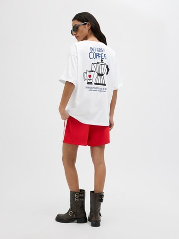 T-shirt oversize 'JXNina' JJXX en blanc : devant
