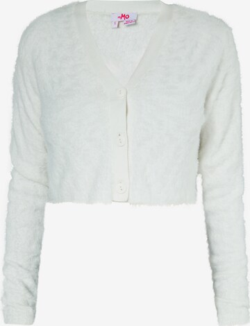 MYMO Knit cardigan in White: front