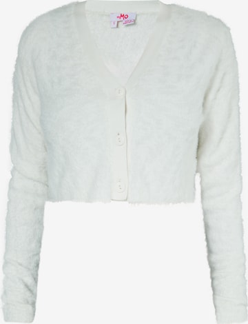 MYMO Knit Cardigan in White: front