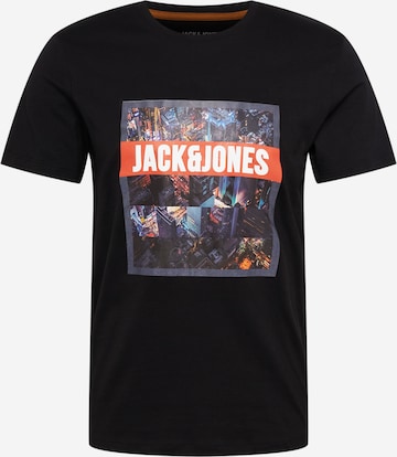 JACK & JONES Tričko 'Club' – černá: přední strana