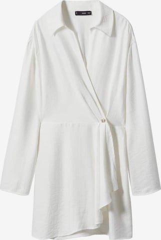 MANGO Košilové šaty 'Power' – bílá: přední strana