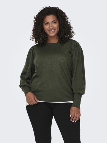 ONLY Carmakoma Sweater in Green: front