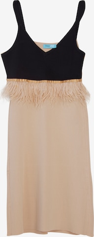 TOOche Cocktail Dress in Beige: front