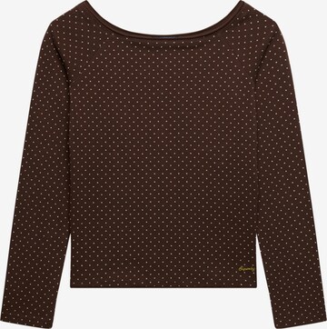 Superdry & Co Shirt 'Bardot' in Brown: front