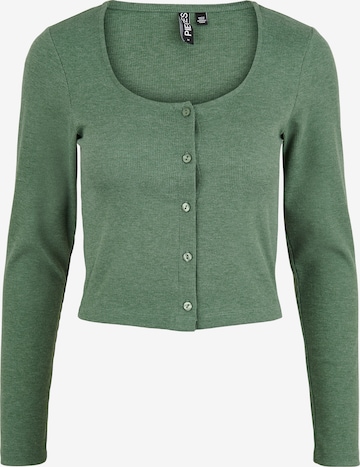 PIECES Knit Cardigan 'Ammi' in Green: front