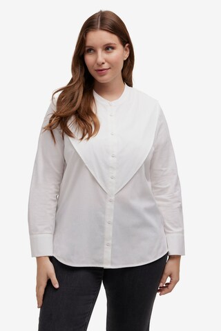 Ulla Popken Blouse in Wit: voorkant