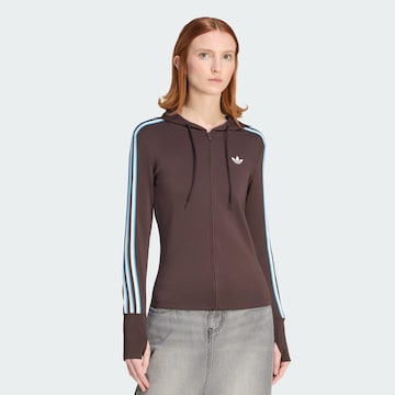 ADIDAS ORIGINALS Sportief sweatvest 'Trefoil' in Bruin: voorkant