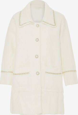 ALARY Knit Cardigan in White: front