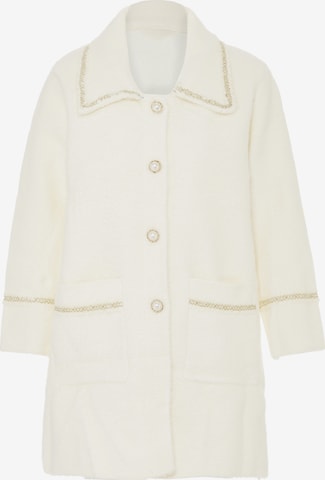 ALARY Knit Cardigan in White: front