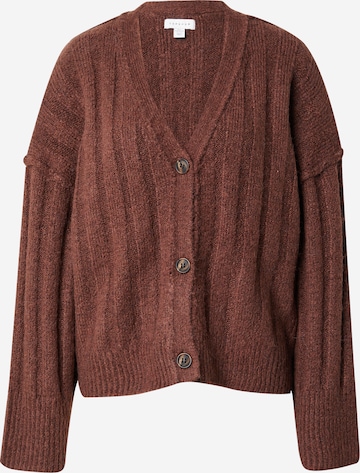 TOPSHOP Knit cardigan in Brown: front