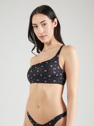 Tommy Jeans Bandeau Bikinitop in Schwarz: predná strana