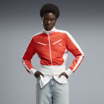 Veste de survêtement 'T7' PUMA en rouge : devant