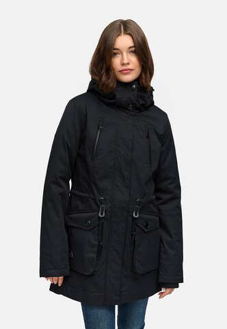 Manteau d’hiver 'Ellsa' Ragwear en noir : devant