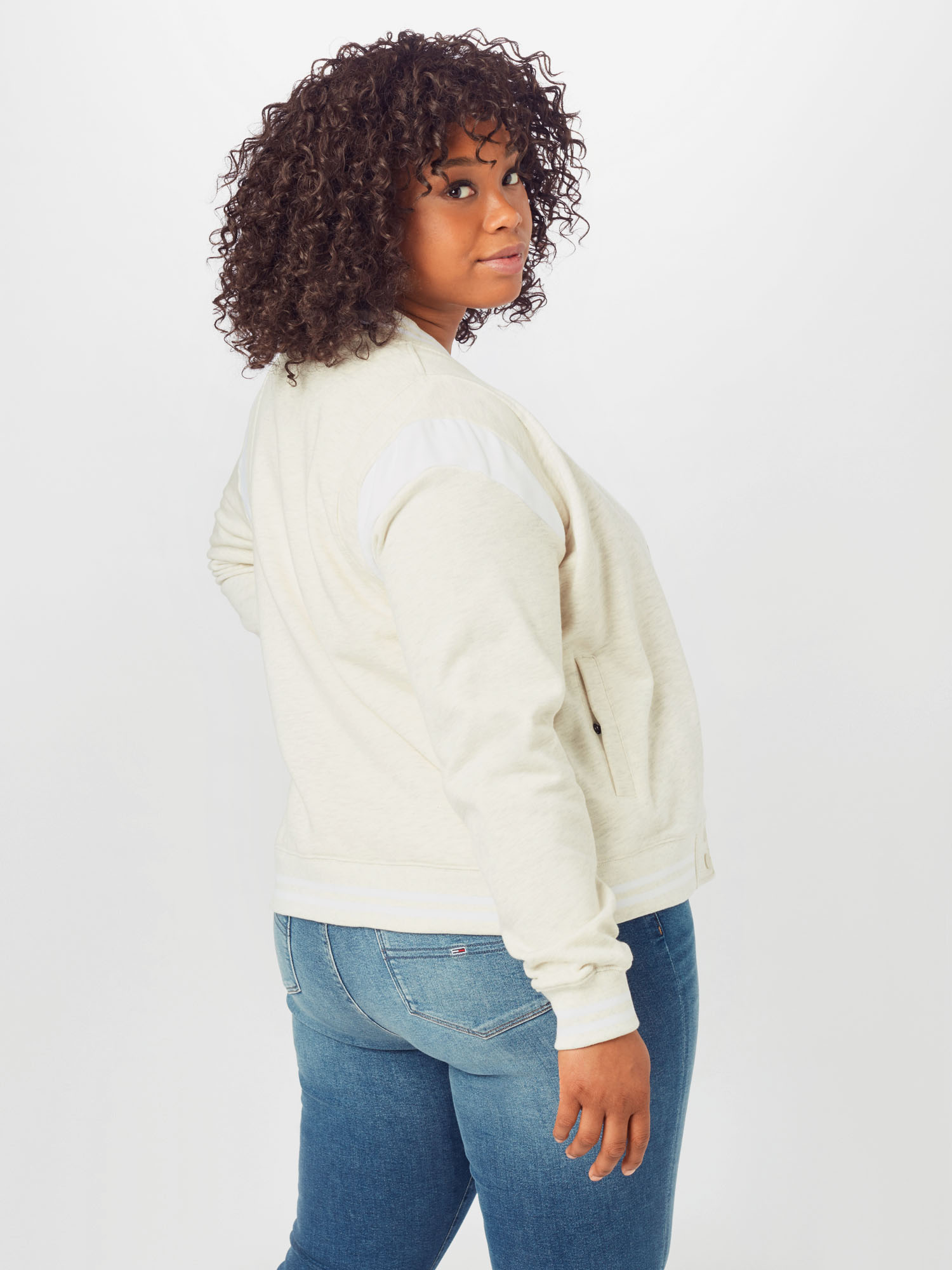 Kobiety Odzież Urban Classics Kurtka przejściowa Ladies Inset College Sweat Jacket w kolorze Beżowym 