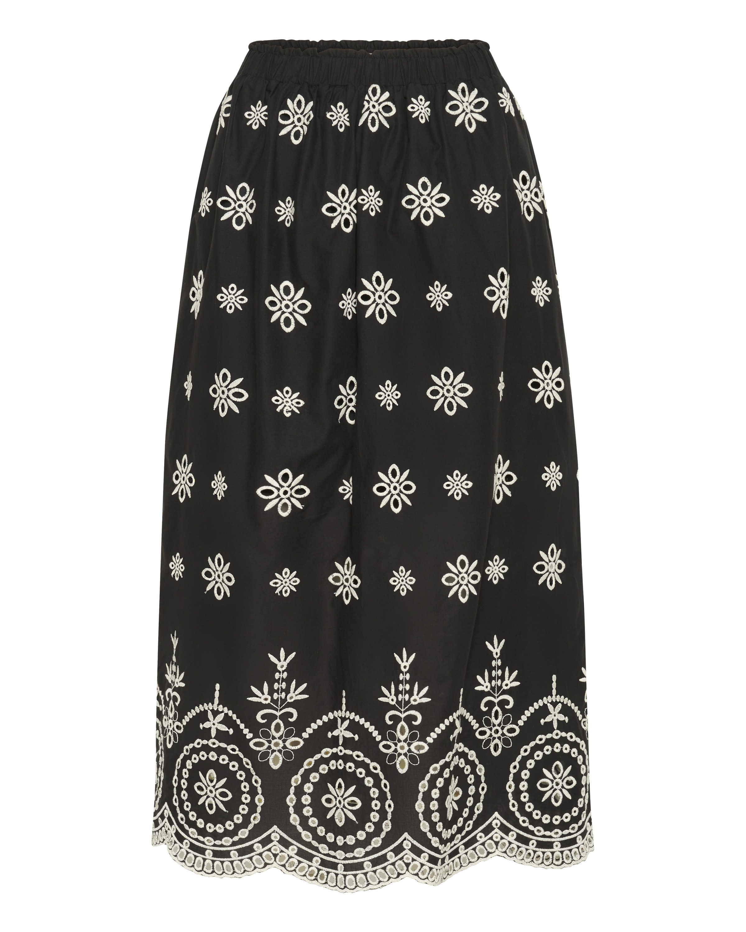 Cream Nederdel 'Emboda' i sort: forside