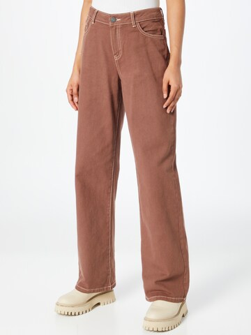 Noisy may Wide leg Jeans 'Amanda' in Brown: front