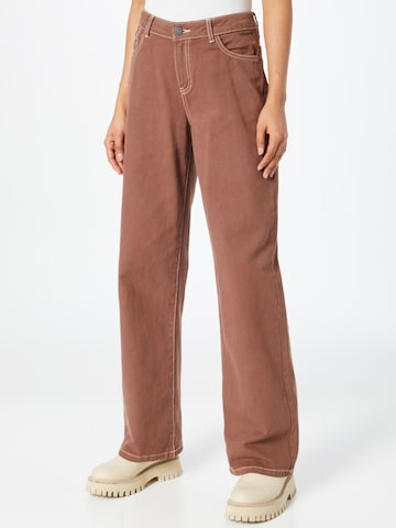 Noisy may Wide Leg Jeans 'Amanda' in Braun: predná strana