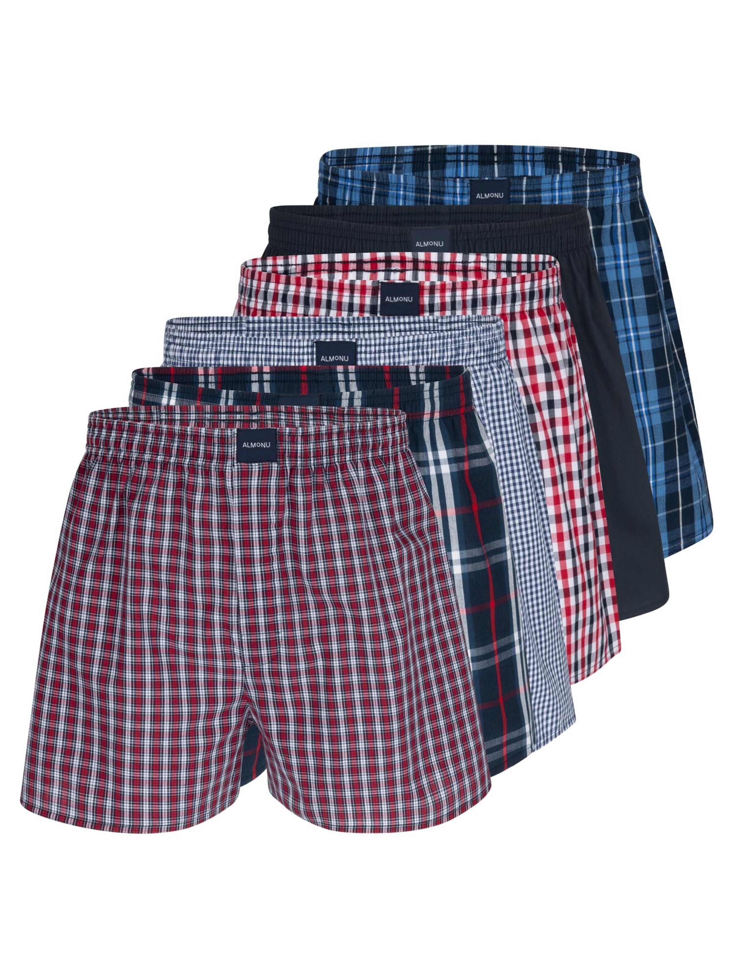 Almonu Boxershorts 'Web' in Blauw: voorkant