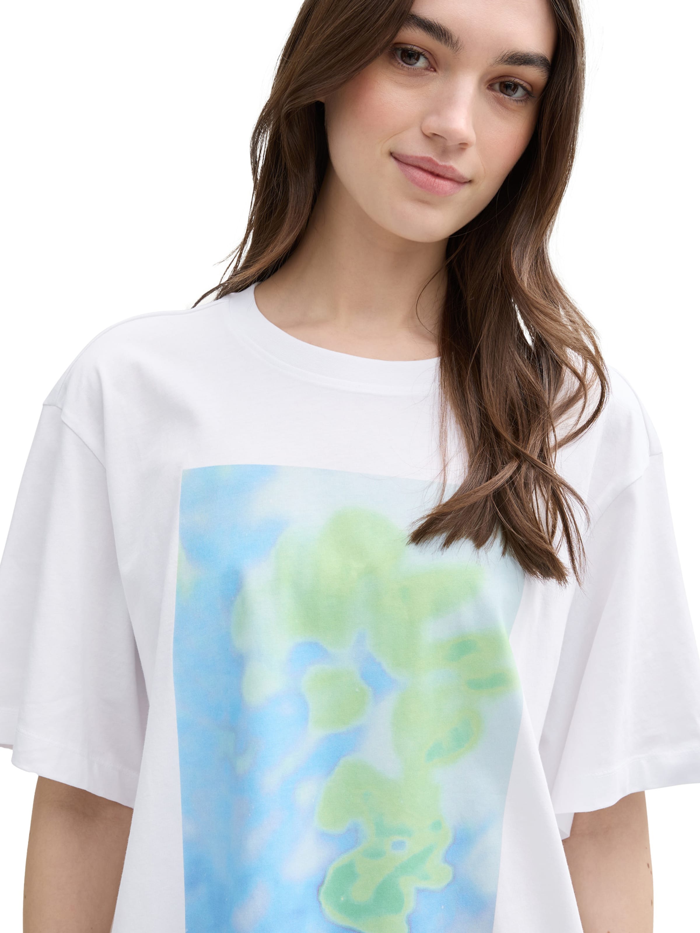 Tricou de la TOM TAILOR DENIM pe alb