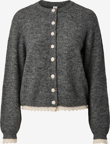 YAS Strickjacke 'YASMILLIE' in Grau: Vorderseite