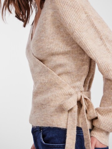 PIECES Knit Cardigan 'ELLEN' in Beige