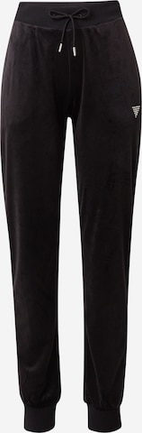 GUESS Tapered Workout Pants in Black: front