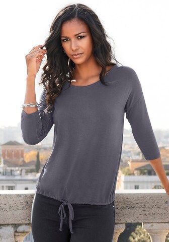 LASCANA Shirt in Grey: front