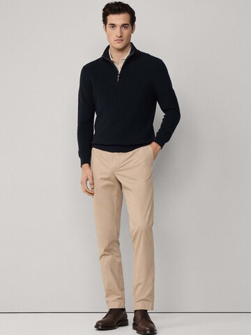 Pull-over ' COTTON RIB HZIP ' Hackett London en noir