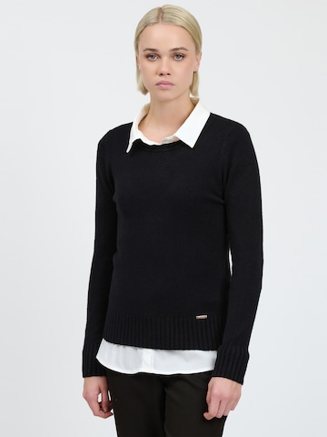 Influencer Sweater in Black: front