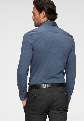 OLYMP Slim fit Zakelijk overhemd in Blauw