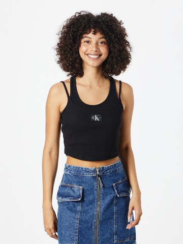 Calvin Klein Jeans Top w kolorze czarny: przód