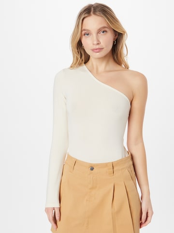 NU-IN Shirt bodysuit in Beige: front