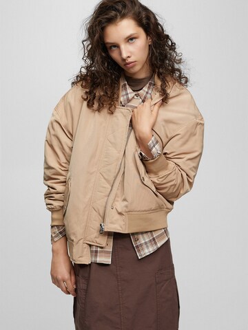 Pull&Bear Between-Season Jacket in Beige: front