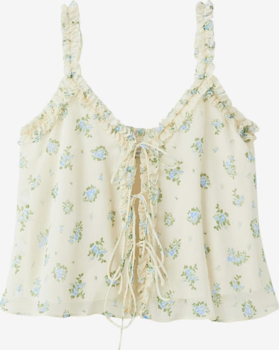 MANGO Top veličine M u svijetloplava / zelena / prljavo bijela, Pregled proizvoda