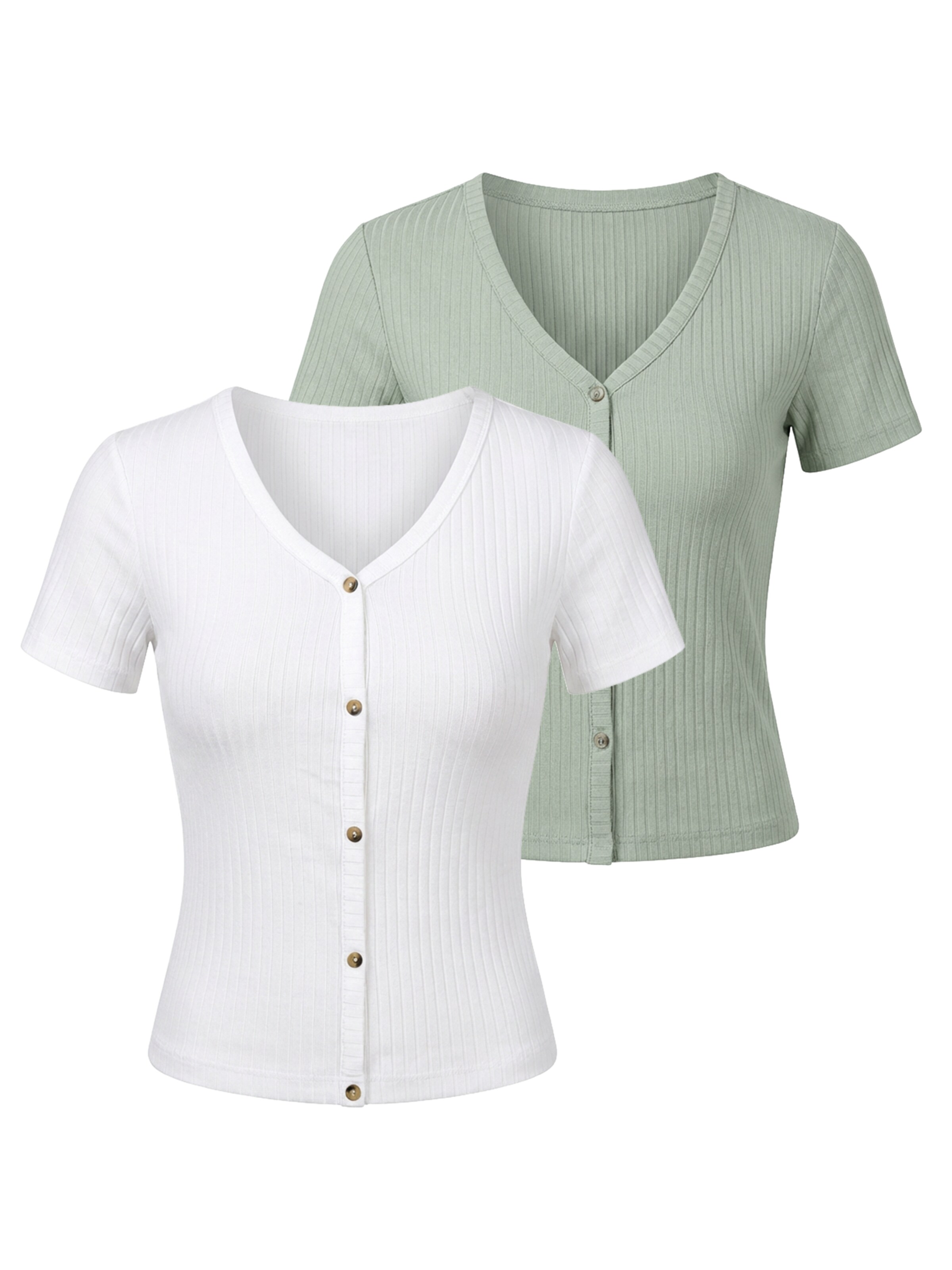 studioselect Gebreid vest 'Elna' in Groen: voorkant