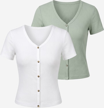 studioselect Gebreid vest 'Elna' in Groen: voorkant