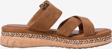 TAMARIS Mules in Brown